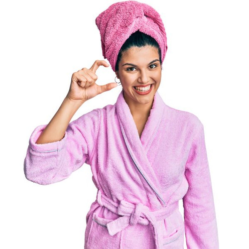 Fuchsia Pink Women Bathrobe - $3.jpg