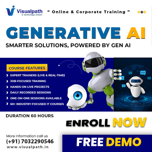 Visualpath presents a top-tier Gen AI Training in Hyderabad tailored for a global audience. We offer specialized corporate training to help teams innovate with artificial intelligence. Our Generative AI Training covers the most advanced topics in the field today. You can also enroll in our Generative AI Training in Ameerpet through our interactive online platform. Gain the future-ready skills you need. Call +91-7032290546.
WhatsApp: https://wa.me/c/917032290546
Visit: https://www.visualpath.in/generative-ai-course-online-training.html
Visit our Blog: https://visualpathblogs.com/category/generative-ai-genai/