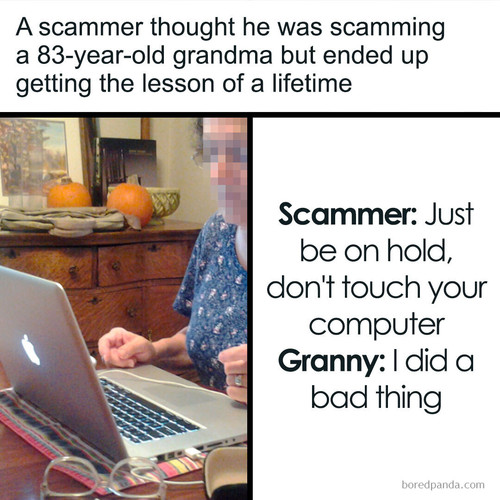 grandma hacks destroys scammer computer.1