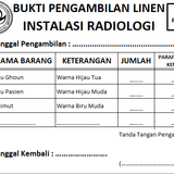 form pengambilan linen