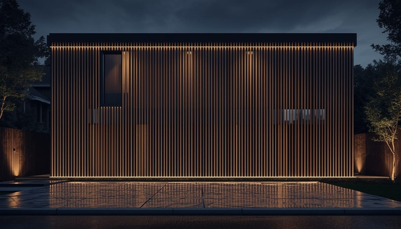 Fassade mit LED-Beleuchtung