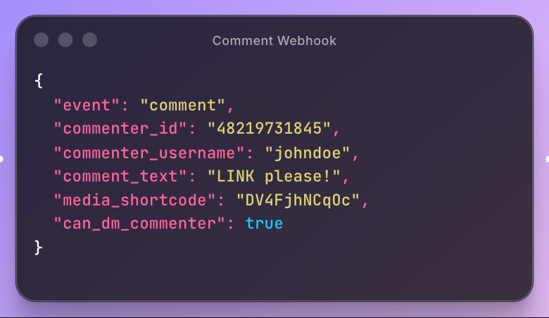 Comment Webhook