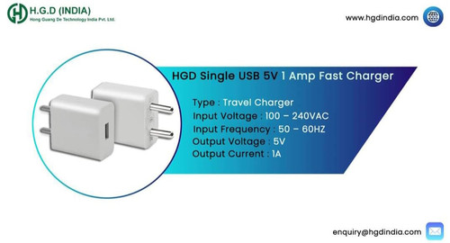 HGD 1 Amp White USB Charger Manufacturers in Delhi NCR.jpg