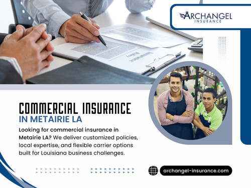What once worked becomes incomplete. This is especially common with Commercial insurance in Metairie LA, where businesses often expand across parish lines or take on new contracts without adjusting coverage.

Official Website - https://archangel-insurance.com/commercial-and-workers-compensation/

Find Us On Google Map - https://maps.app.goo.gl/PyJzYTFJGUZeEwPBA

Contact Us - 
Address - 3527 Ridgelake Dr STE 200, Metairie, LA 70002, United States
Phone No - +1 (504) 290-0650

Read Our Blogs - 
https://archangelinsurance.tumblr.com/post/808135776931053568/cheapest-insurance-new-orleans
https://penzu.com/p/885aba7dcbb4f7c3
https://site-og6inoeoy.godaddysites.com/f/commercial-insurance-metairie

More Links -
https://bio.link/archangelinsurance
https://dzone.com/users/5310070/archangelinsurance.html
https://medium.com/@archangelinsurance/about