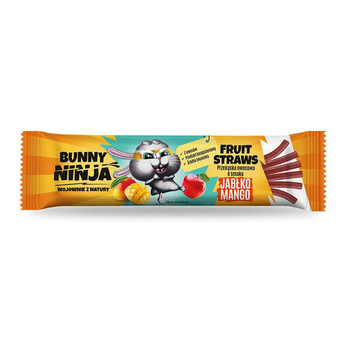 5902444124760 Przekaska owocowa o smaku jablko mango Fruit Straws Bunny Ninja, 16 g.jpg