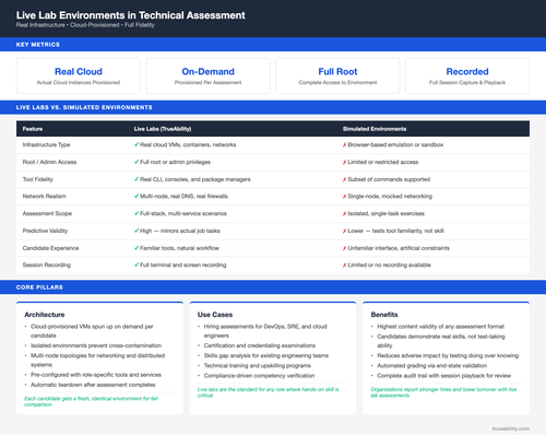 what are live lab environments in technical assessment.2