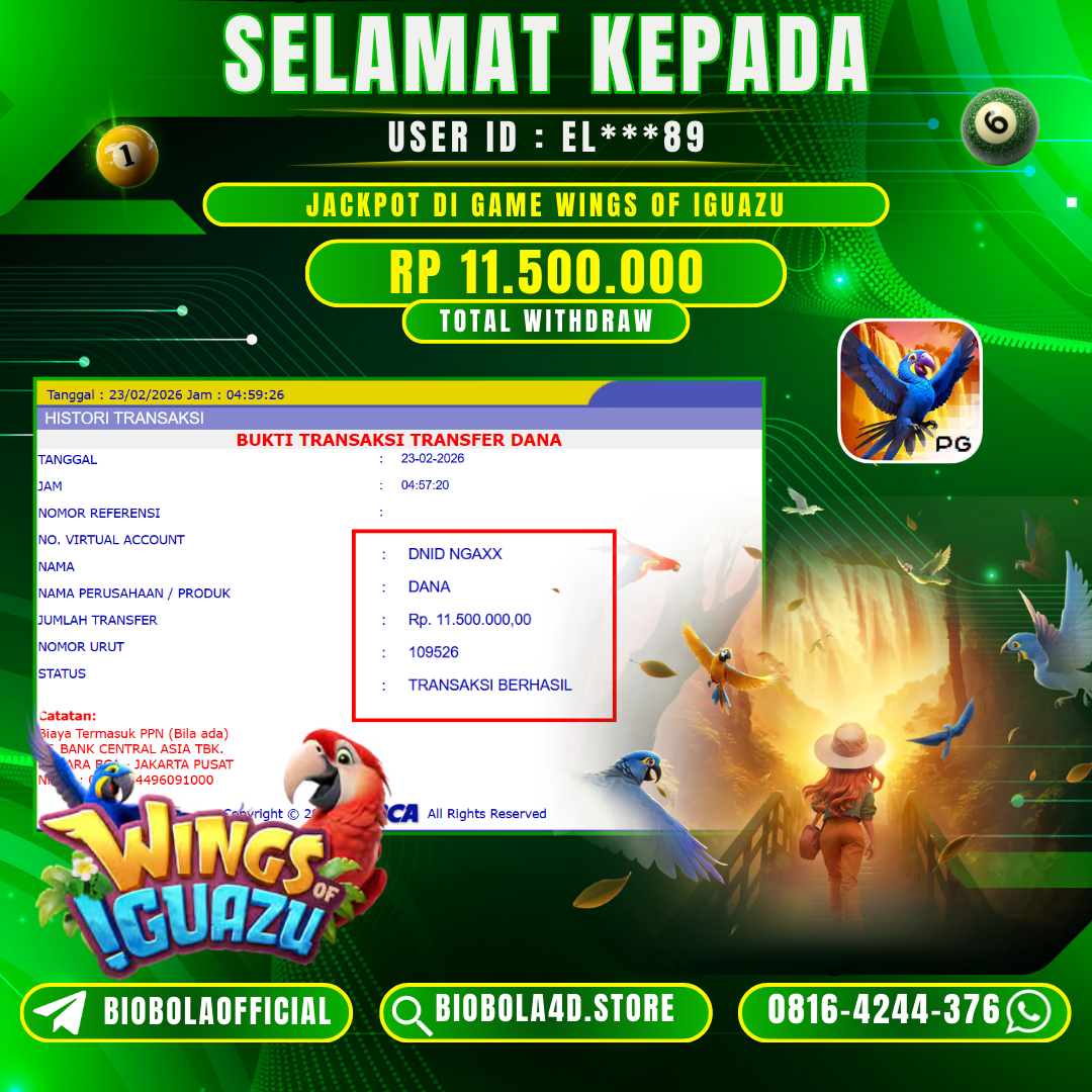 JP WINGS OF IGUAZU PG 11 JT DI BAYAR LUNAS !!