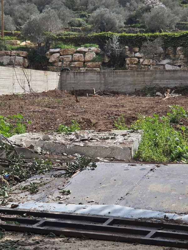 مستوطنون يشرعون بتجريف أراضي زراعية في منطقة واد المطوي غرب سلفيت....