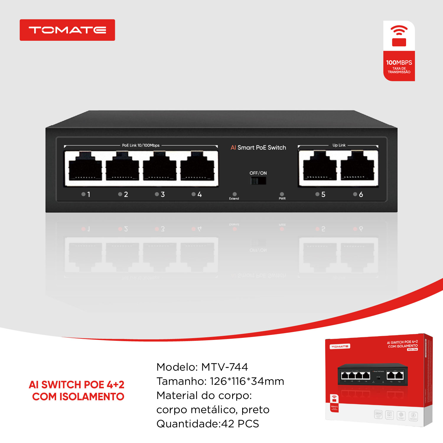 Ai Switch Poe 4+2 - miniatura 3