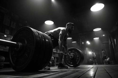 A Man Is Lifting A Barbell In A Gym.jpg