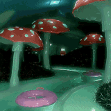 liminal space mushrooms.gif