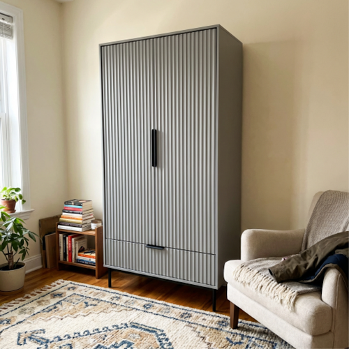 Modern double wardrobe with drawers.png