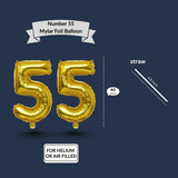 40 Inch Big Gold Large Number 5 Mylar Foil Balloon For Helium & Air Filled Premium Self Seal Balloon.jpg