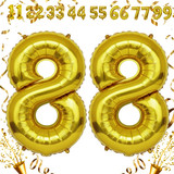 40 Inch Big Gold Large Number 8 Mylar Foil Balloon For Helium &amp; Air Filled Premium Self Seal Balloon