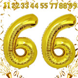 40 Inch Big Gold Large Number 6 Mylar Foil Balloon For Helium &amp; Air Filled Premium Self Seal Balloon