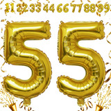 40 Inch Big Gold Large Number 5 Mylar Foil Balloon For Helium &amp; Air Filled Premium Self Seal Balloon