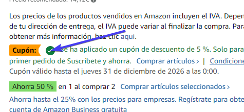 captura de ayuda para aplicar cupón