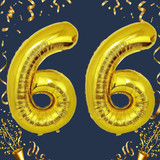 40 Inch Big Gold Large Number 6 Mylar Foil Balloon For Helium &amp; Air Filled Premium Self Seal Balloon
