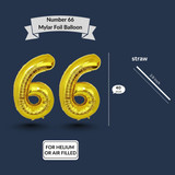 40 Inch Big Gold Large Number 6 Mylar Foil Balloon For Helium &amp; Air Filled Premium Self Seal Balloon