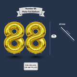 40 Inch Big Gold Large Number 8 Mylar Foil Balloon For Helium &amp; Air Filled Premium Self Seal Balloon