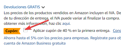 cupón amazon