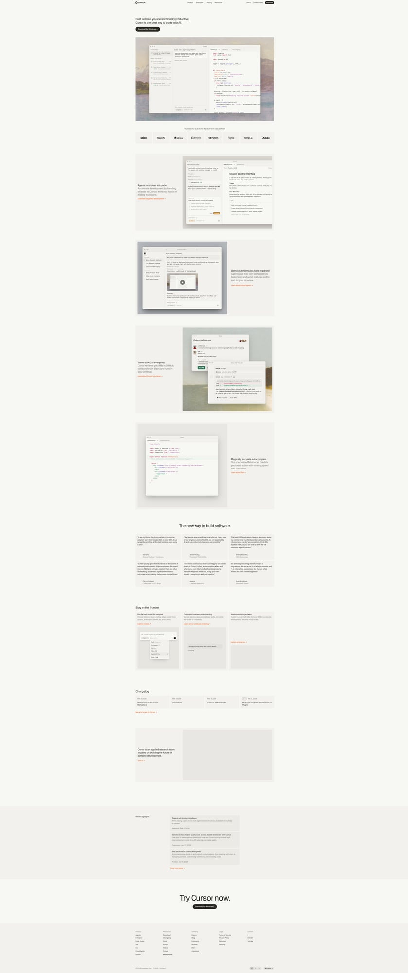 Cursor 공식 사이트