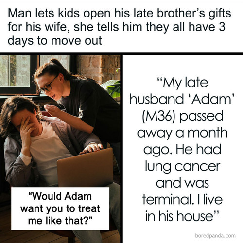 woman kick out late husbands brother kids.jpg