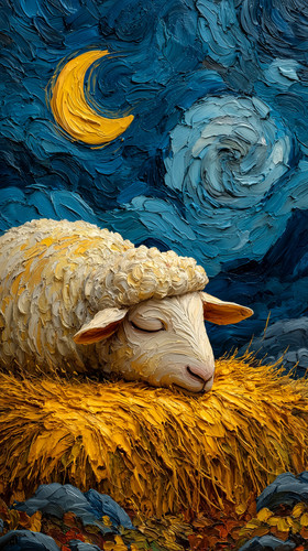 dovakin 2024 Little Prince and sheep sleeping under stars thick f2fdd644 0e50 46c0 8223 a8af8ea14b3c.jpg