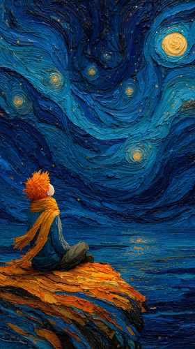 dovakin 2024 Little Prince gazing at stars from asteroid edge t ade637c5 8846 4203 96b5 66d73e547dfa.jpg