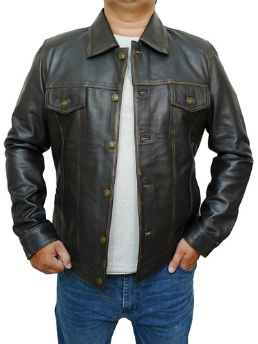 Mens Customized Costumes Halloween Christmas Moto Biker Trucker Racer Bomber Real Lambskin Vintage B.jpg