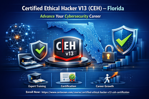 Certified Ethical Hacker V13 (CEH) in Florida – 3D Cybersecurity Certification Infographic.png