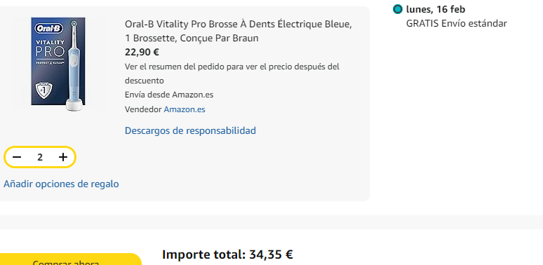 captura de pantalla de ayuda para conseguir la oferta temporal