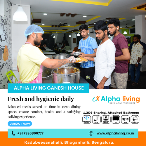 Nutritious and hygienic meals contribute to productive and comfortable living.