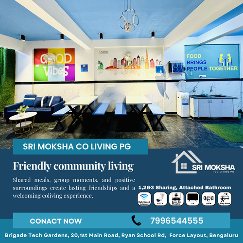 At Sri Moksha PG Coliving, residents enjoy more than just accommodation.