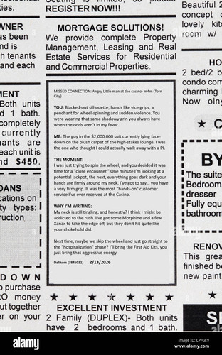 fake classified ad newspaper business concept CPFGE9.jpg
