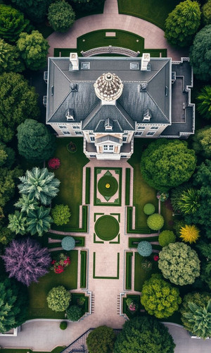 aerial view of a grand mansion with lush gardens.jpg