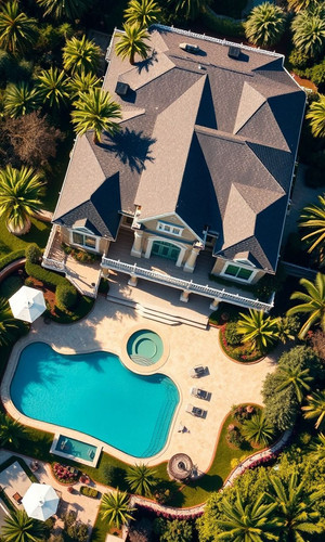 aerial view of a lavish mansion with a private pool and lush gardens.jpg