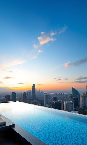 infinity pool overlooking a stunning city skyline at sunset.jpg