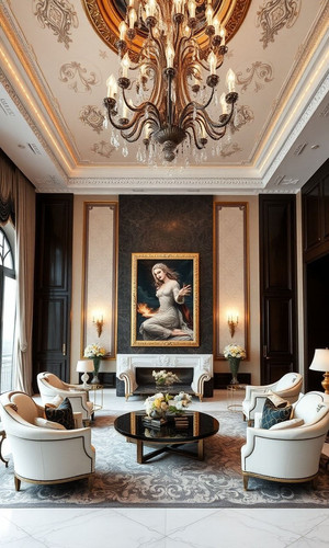 interior of a lavish living room with high ceilings and chandelier.jpg