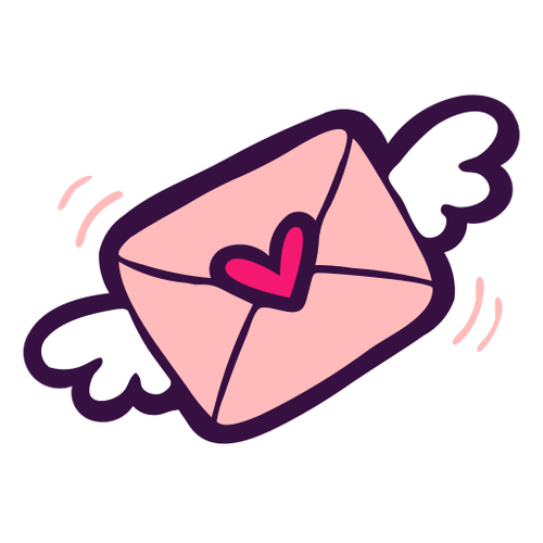 letter love mail message post wings valentine icon 146720.png