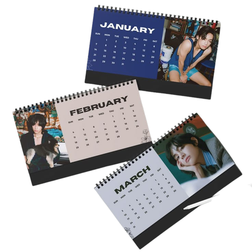 Taehyung V 2024 Desk Calendar Kpop Desk Decor Gift, Office Desk Calendar, Perfect Gift for Bts Fan, .png