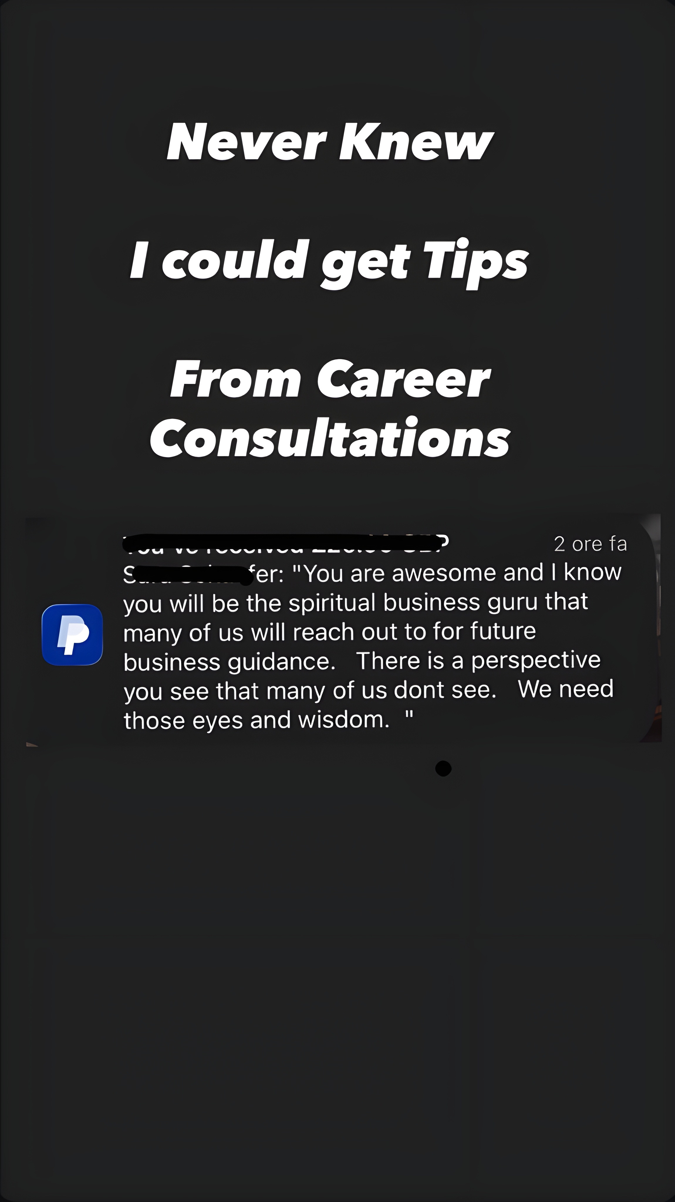 Client testimonial