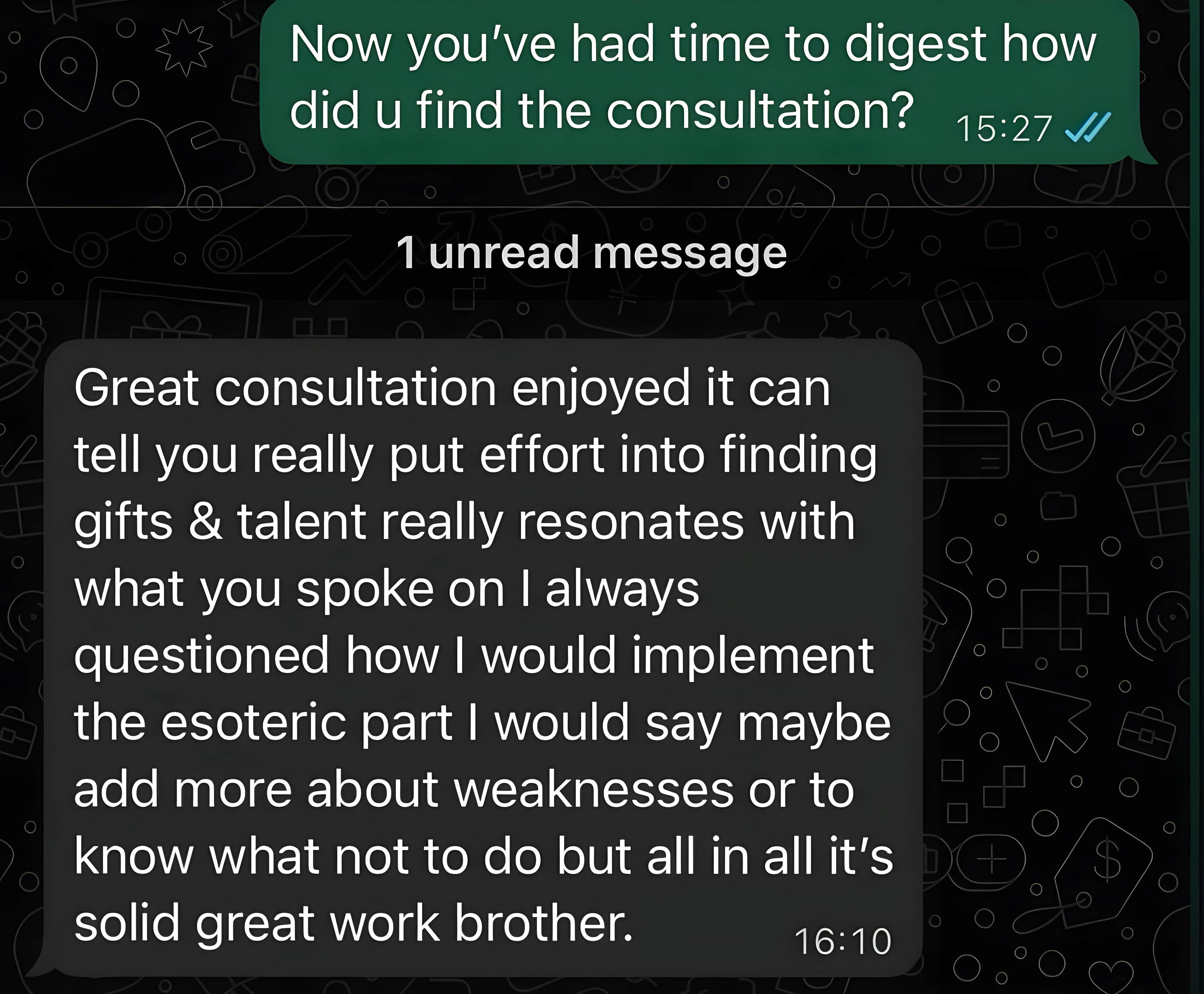 Client testimonial