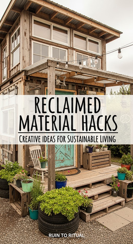 Vertical Pintereststyle image of container home with reclaimed materials Centered overlay text reads.jpg