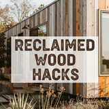 Vertical Pintereststyle image of container home with reclaimed wood siding Centered overlay text rea