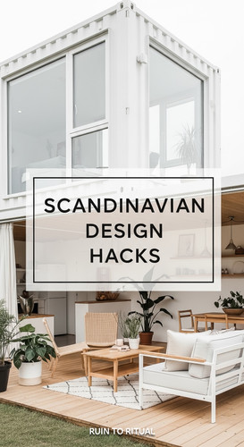 Vertical Pintereststyle image of container home with Scandinavian design Centered overlay text reads.jpg