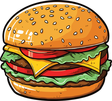 ai generated burger clipart design illustration free png.png