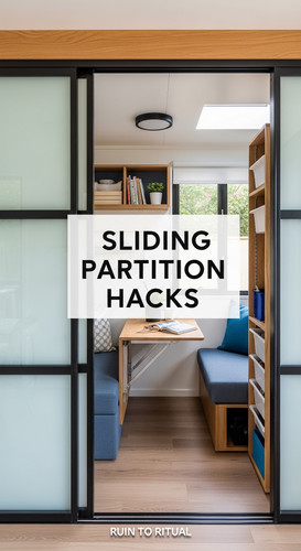 Vertical Pintereststyle image of container home with sliding partitions Centered overlay text reads .jpg