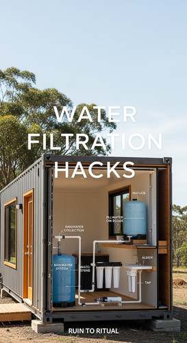 Vertical Pintereststyle image of container home with water filtration system Centered overlay text r.jpg