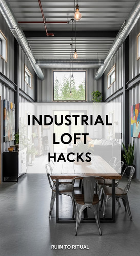 Vertical Pintereststyle image of container home with industrial loft interior Centered overlay text .jpg